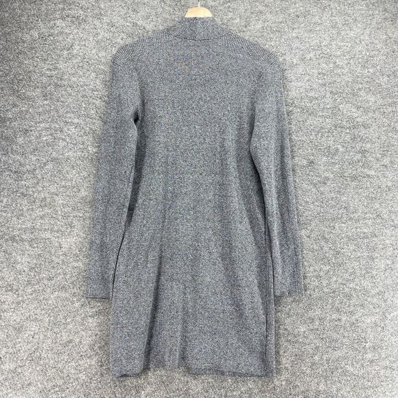 Loft Cardigan Women M Medium Gray Open Front Long Sleeve Rayon Knit Casual - Picture 2 of 10